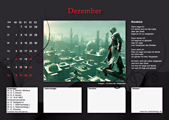 kalender 2009 dezember